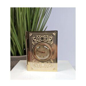 Vintage Cigarette Case French Made VMF Gold Tone with Temperature Gauge 1940's
